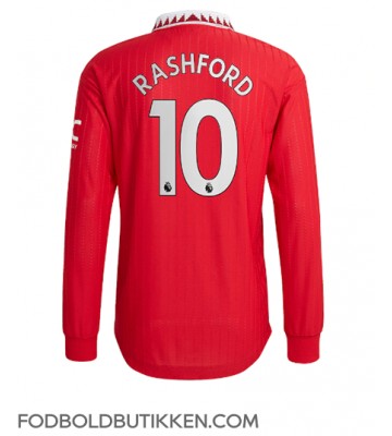 Manchester United Marcus Rashford #10 Hjemmebanetrøje 2022-23 Langærmet